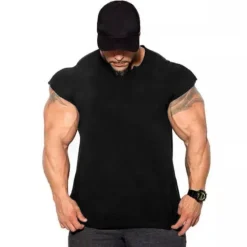 Hot OUKU Men's Running Tank Top Workout Tank Sleeveless Top Athletic Cotton Breathable Soft Sweat Out Gym Workout Running Active Training Sportswear Activewear Solid Colored Black White Army Green