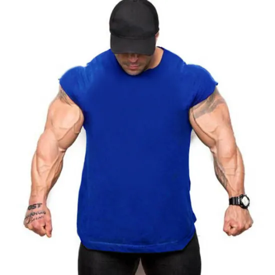 Hot OUKU Men's Running Tank Top Workout Tank Sleeveless Top Athletic Cotton Breathable Soft Sweat Out Gym Workout Running Active Training Sportswear Activewear Solid Colored Black White Army Green