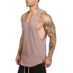 Sale OUKU Men's Running Tank Top Workout Tank Sleeveless Vest / Gilet Summer Cotton Breathable Quick Dry Yoga Fitness Running Sportswear Activewear Black White Green