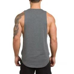 Sale OUKU Men's Running Tank Top Workout Tank Sleeveless Vest / Gilet Summer Cotton Breathable Quick Dry Yoga Fitness Running Sportswear Activewear Black White Green