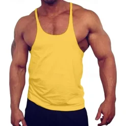 Online OUKU Men's Running Tank Workout Tank Muscle Tank Tops Deep U Sleeveless Yoga Sports Outdoor Casual Activewear Gym Breathable Soft Solid Color Crimped Royal Blue Crimped gray Activewear Cotton Blend
