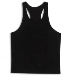 Online OUKU Men's Running Tank Workout Tank Muscle Tank Tops Deep U Sleeveless Yoga Sports Outdoor Casual Activewear Gym Breathable Soft Solid Color Crimped Royal Blue Crimped gray Activewear Cotton Blend