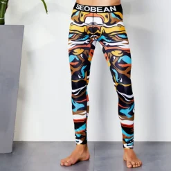 Hot OUKU Men's Running Tights Leggings Base Layer Bottoms Yoga Sports & Outdoor Athletic Spring Breathable Moisture Wicking Soft Compression Fitness Gym Workout Running Skinny Sportswear Activewear Optical