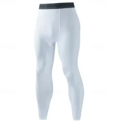 Clearance OUKU Men's Running Tights Leggings Compression Pants Base Layer Athletic Athleisure Spandex Breathable Quick Dry Moisture Wicking Fitness Gym Workout Running Sportswear Activewear Solid Colored Black
