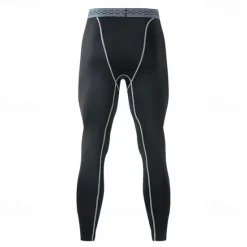 Clearance OUKU Men's Running Tights Leggings Compression Pants Base Layer Athletic Athleisure Spandex Breathable Quick Dry Moisture Wicking Fitness Gym Workout Running Sportswear Activewear Solid Colored Black