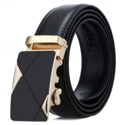 Best OUKU Men's Sashes Belt Men's belt Waist Belt Silver Wine Red PU Leather Alloy Modern Contemporary Solid / Plain Color Daily Wear Vacation Casual Daily
