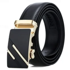 Best OUKU Men's Sashes Belt Men's belt Waist Belt Silver Wine Red PU Leather Alloy Modern Contemporary Solid / Plain Color Daily Wear Vacation Casual Daily