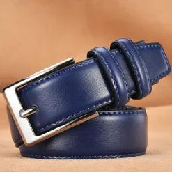 New OUKU Men's Sashes Belt Men's belt Waist Belt Black Blue PU Leather Alloy Modern Contemporary Solid / Plain Color Daily Wear Vacation Casual Daily
