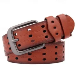 Sale OUKU Men's Sashes Belt Men's belt Waist Belt PU Leather Alloy Modern Contemporary Solid / Plain Color Vacation Daily Wear Casual Daily Apricot