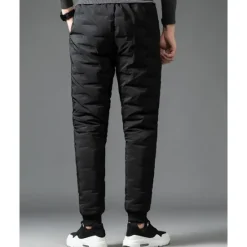 Sale OUKU Men's Sherpa Fleece Pants Sweatpants Joggers Trousers Pocket Drawstring Elastic Waist Plain Comfort Warm Sports Outdoor Daily Fashion Casual Black 1# Black Micro-elastic