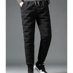 Sale OUKU Men's Sherpa Fleece Pants Sweatpants Joggers Trousers Pocket Drawstring Elastic Waist Plain Comfort Warm Sports Outdoor Daily Fashion Casual Black 1# Black Micro-elastic