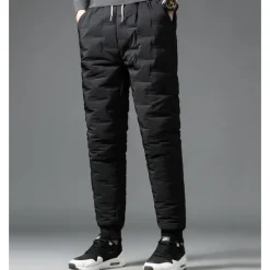 Sale OUKU Men's Sherpa Fleece Pants Sweatpants Joggers Trousers Pocket Drawstring Elastic Waist Plain Comfort Warm Sports Outdoor Daily Fashion Casual Black 1# Black Micro-elastic
