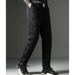 Sale OUKU Men's Sherpa Fleece Pants Sweatpants Joggers Trousers Pocket Drawstring Elastic Waist Plain Comfort Warm Sports Outdoor Daily Fashion Casual Black 1# Black Micro-elastic