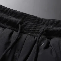 Online OUKU Men's Sherpa Fleece Pants Sweatpants Joggers Trousers Pocket Drawstring Elastic Waist Plain Comfort Warm Sports Outdoor Daily Fashion Casual Black 1# Black Micro-elastic
