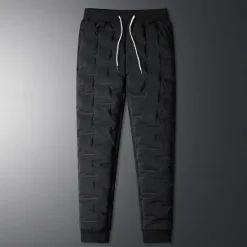 Online OUKU Men's Sherpa Fleece Pants Sweatpants Joggers Trousers Pocket Drawstring Elastic Waist Plain Comfort Warm Sports Outdoor Daily Fashion Casual Black 1# Black Micro-elastic