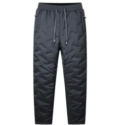 Discount OUKU Men's Sherpa Joggers Winter Pants Trousers Casual Pants Pocket Drawstring Elastic Waist Plain Waterproof Warm Daily Streetwear Fashion Chic & Modern Black Black Straight Leg Micro-elastic