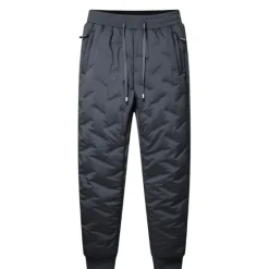 Discount OUKU Men's Sherpa Joggers Winter Pants Trousers Casual Pants Pocket Drawstring Elastic Waist Plain Waterproof Warm Daily Streetwear Fashion Chic & Modern Black Black Straight Leg Micro-elastic