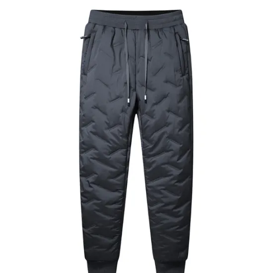 Discount OUKU Men's Sherpa Joggers Winter Pants Trousers Casual Pants Pocket Drawstring Elastic Waist Plain Waterproof Warm Daily Streetwear Fashion Chic & Modern Black Black Straight Leg Micro-elastic