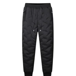 Discount OUKU Men's Sherpa Joggers Winter Pants Trousers Casual Pants Pocket Drawstring Elastic Waist Plain Waterproof Warm Daily Streetwear Fashion Chic & Modern Black Black Straight Leg Micro-elastic