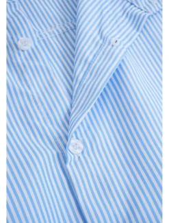 Hot OUKU Men's Shirt Band Collar Shirt Summer Shirt Beach Wear Casual Shirt Button Up Shirt Pink Blue Green Gray Long Sleeve Striped Stand Collar Vacation Hawaiian Print Clothing Apparel Fashion Classic