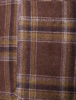 Online OUKU Men's Shirt Casual Shirt Button Up Shirt Overshirt Hooded Shirt Checked Shirts Pink Dark Navy Blue Green khaki Long Sleeve Plaid / Check Hooded Vacation Street Hooded Clothing Apparel Cotton Cotton