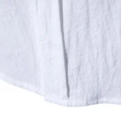 Online OUKU Men's Shirt Chinese Collar Shirt Mandarin Collar Shirt Casual Shirt Button Up Shirt Cotton Shirt Plain Vacation Hawaiian Black White Pink Navy Blue Long Sleeve Grandad Collar Spring & Fall Clothing