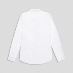 Online OUKU Men's Shirt Cotton Linen Shirt White Blue Long Sleeve Solid Color Turndown Summer Spring & Fall Sports & Outdoor Causal Clothing Apparel Button