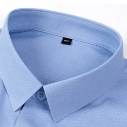 Best OUKU Men's Shirt Dress Shirt Button Up Shirt Plain Wedding Daily Blue Sky Blue Gray Short Sleeve Turndown Summer Clothing Apparel