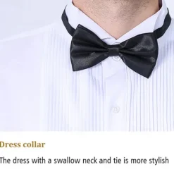 Outlet OUKU Men's Shirt Dress Shirt Button Up Shirt Plain Wedding Party Black Yellow Red Blue Long Sleeve Lapel Spring & Fall Clothing Apparel