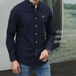 Hot OUKU Men's Shirt Dress Shirt Button Up Shirt Printing Wedding Daily White Dark Navy Blue Gray Long Sleeve Turndown Spring & Fall Clothing Apparel Button-Down