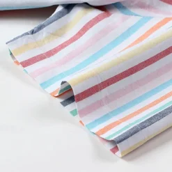 New OUKU Men's Shirt Dress Shirt Button Up Shirt Stripes Wedding Party Blue Green Light Sky Blue Short Sleeve Lapel Summer Spring Clothing Apparel Pocket