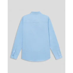 OUKU Men's Shirt Dress Shirt Casual Shirt Long Sleeve Solid Color Turndown Formal Button Clothing Apparel Daily Blue