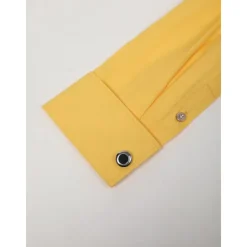 Clearance OUKU Men's Shirt Dress Shirt French Cuff Shirt Blue Yellow Pink Purple Long Sleeve Collar Wedding Business Smart Casual Clothing Apparel