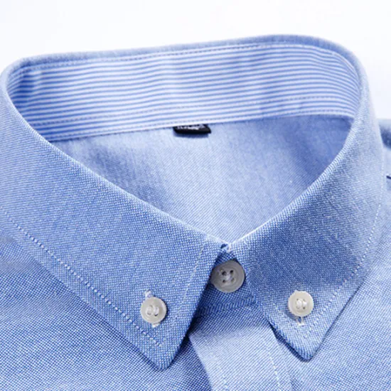 Hot OUKU Men's Shirt Dress Shirt Striped Shirt Button Down Shirt Oxford Shirt Stripes Office & Career Wedding Party Red Blue Gray Long Sleeve Button Down Collar Spring & Fall Clothing Apparel Front Pocket