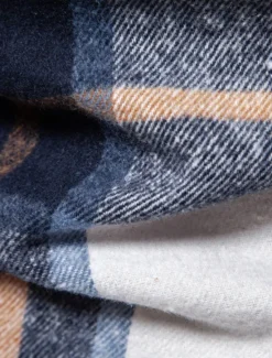 Sale OUKU Men's Shirt Flannel Shirt Plaid Shirt Shirt Jacket Overshirt Shacket Plaid / Check Outdoor Daily Wear Light Blue White Navy Blue Green Long Sleeve Lapel Fall & Winter Clothing Apparel Pocket