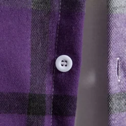 Online OUKU Men's Shirt Jacket Overshirt Plaid Outdoor Daily Pink Purple Green Khaki Long Sleeve Hooded Spring & Fall Clothing Apparel Print