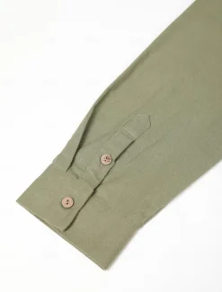 Online OUKU Men's Shirt Linen Shirt Calico Shirt Summer Shirt Beach Wear Plain Vacation Curise White Blue Brown Green Long Sleeve Hooded Spring & Summer Clothing Apparel