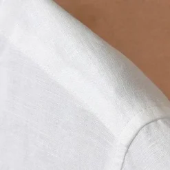 Outlet OUKU Men's Shirt Linen Shirt Casual Shirt Cotton Shirt Plain Vacation Street White Sky Blue Khaki Light Grey Short Sleeve Turndown Summer Clothing Apparel Button-Down