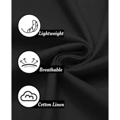 Discount OUKU Men's Shirt Linen Shirt Embroidered Button Up Shirt Casual Shirt Summer Shirt Beach Shirt Black White Pink Long Sleeve Standing Collar Spring & Summer Casual Daily Clothing Apparel Embroidered