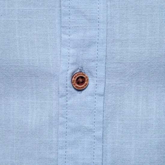 Clearance OUKU Men's Shirt Linen Shirt Summer Shirt Button Up Shirt Plain Casual Daily Black White Light Green Navy Blue Long Sleeve Collar Spring & Summer Clothing Apparel