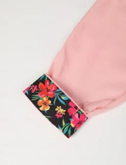 Online OUKU Men's Shirt Linen Shirt Summer Shirt Beach Wear Button Up Shirt Floral Vacation Curise Black White Pink Blue Long Sleeve Lapel Spring & Fall Clothing Apparel Splice