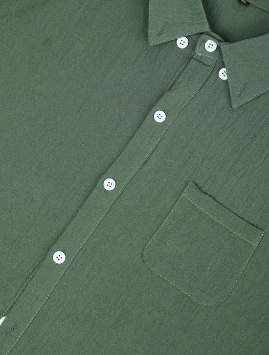 Best OUKU Men's Shirt Linen Shirt Summer Shirt Beach Shirt Untucked Shirts Solid Color Outdoor Vacation Black Brown Green Khaki Long Sleeve Turndown Spring & Fall Clothing Apparel Button-Down