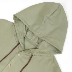 Best OUKU Men's Shirt Linen Shirt Summer Shirt Beach Wear Plain Vacation Curise White Blue Brown Green Long Sleeve Hooded Spring & Summer Clothing Apparel
