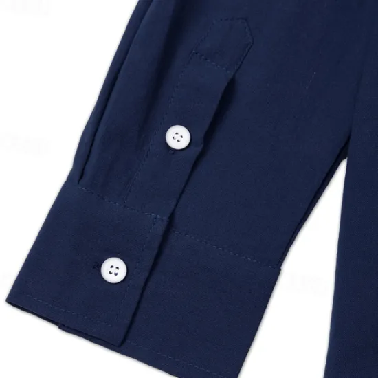 OUKU Men's Shirt Linen Shirt Summer Shirt Beach Shirt Solid Color Formal Party Evening Wear White Navy Blue Khaki Long Sleeve Shawl Collar Spring & Fall Cross-Seasons Clothing Apparel Buttons