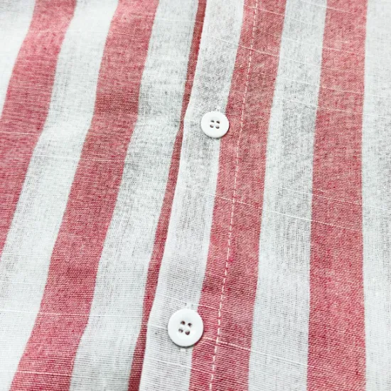 Outlet OUKU Men's Shirt Linen Shirt Summer Shirt Beach Shirt Cotton Linen Shirt Striped Shirts Striped Vacation Hawaiian Yellow Red Blue Green Long Sleeve Turndown Spring & Fall Clothing Apparel Button-Down