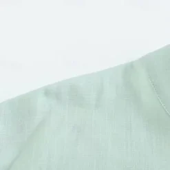 OUKU Men's Shirt Popover Shirt Summer Shirt Casual Shirt Beach Shirt Black White Light Green Light Blue Long Sleeve Plain Band Collar Vacation Hawaiian Button-Down Clothing Apparel Cotton Cotton Blend