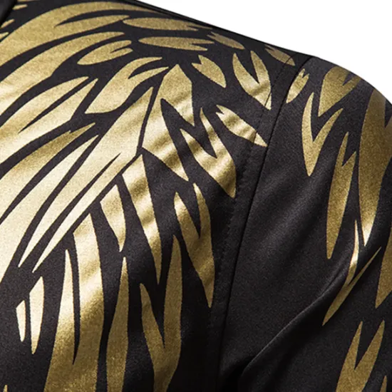 Online OUKU Men's Shirt Prom Shirt Graphic Daily Black White All Seasons Clothing Apparel Print