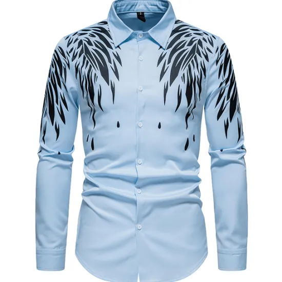 Online OUKU Men's Shirt Prom Shirt Graphic Daily Black White All Seasons Clothing Apparel Print