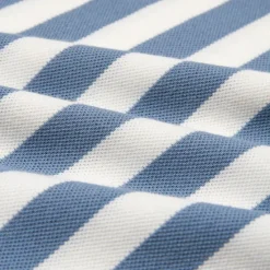 Hot OUKU Men's Shirt Striped Horizontal Stripes Casual Cable Knit Polo Short Sleeve Outdoor Causal Casual Summer Print Turndown Blue Micro-elastic 48% cotton, 48% polyester, 4% spandex Black