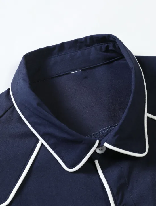 Hot OUKU Men's Shirt Summer Shirt Button Up Shirt Casual Shirt Black Wine Dark Blue Coffee Long Sleeve Plain Lapel Daily Vacation Clothing Apparel Fashion Casual Comfortable